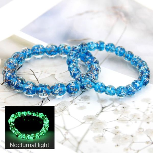 

pulseira luminosa feminina pedra brilho no escuro ouro areias contas de vidro bola de cristal Ãºnico feminino festa pulseiras twi, Black