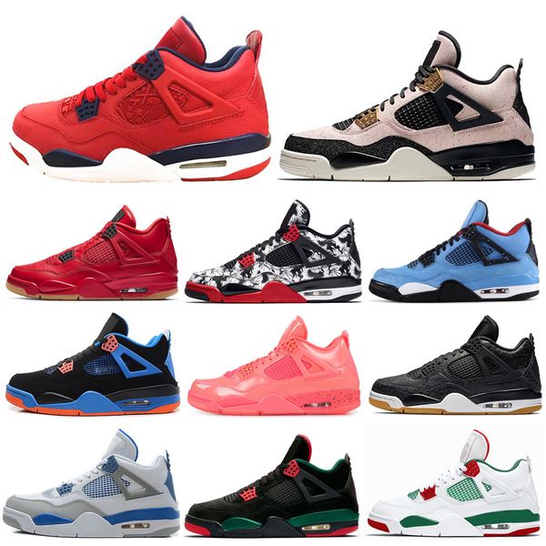 

Bred 4 4s Men Basketball Shoes FIBA What The Silt Red Cool Grey Alternate 89 Black Cat Mens Trainers Sports Sneakers 7-13