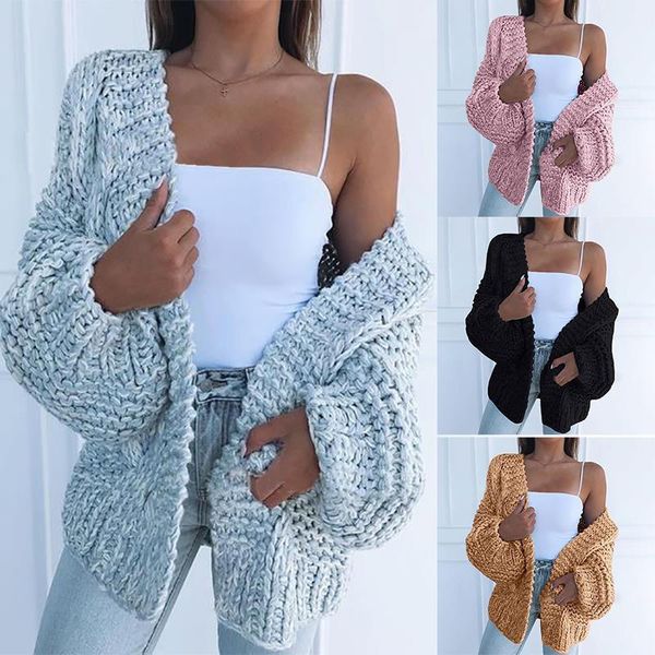 

new womens sweater fashion solid color cardigan sweaters a/s keep warm women sweater jacket 4 colors size s-3xl, White;black