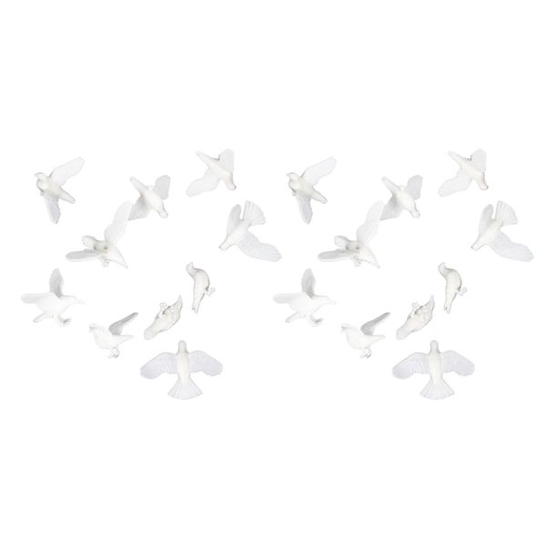 

20pcs mini pigeon animal bird model dollhouse garden decoration