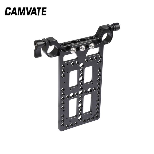 

camvate аккумуляторная сырная пластина backboard plate с рельсовым блоком 19 мм для v lock mount power splitter c2508