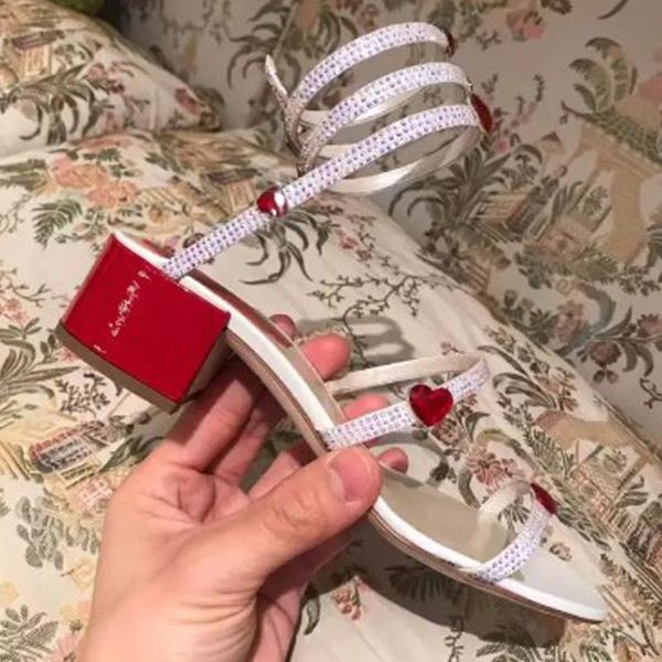 

crystal love decoration sandals lady square wedding shoes evening party shoes serpentine word drill around foot sandalias sequins shoes, Black