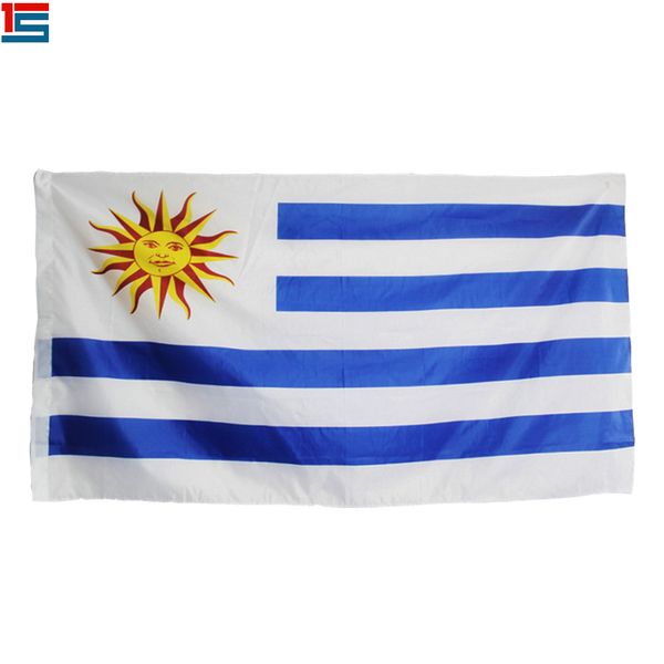 

digital printing uruguay flag 90 x 150 cm polyester national country flag banner with two grommets