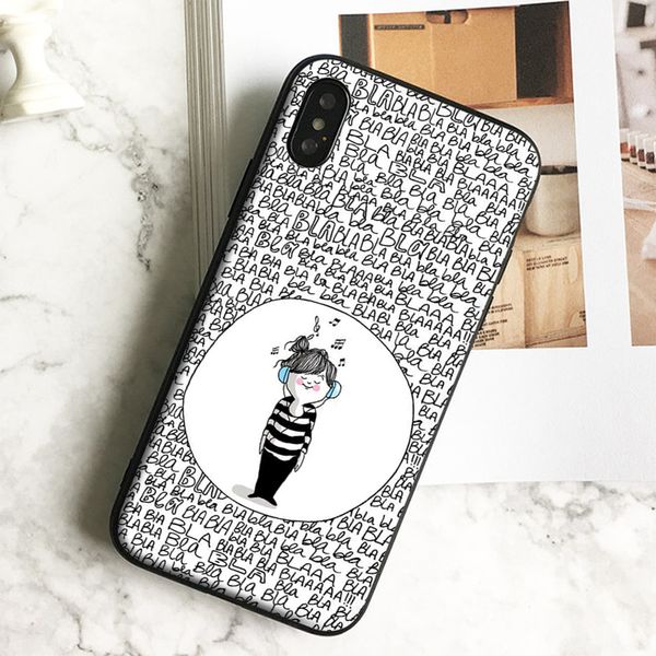 

часть fundas роскошные письма девушка чехол телефона для iphone 11 про хз макс хс 8 7 6 s плюс 5 юв чехол мягкий черный тпу силиконовый чехо