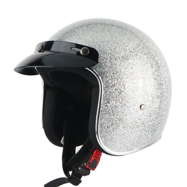 

vintage motorcycle helmet frp safety helmet soft 3/4 open face children classic motorcycle cruiser with visior