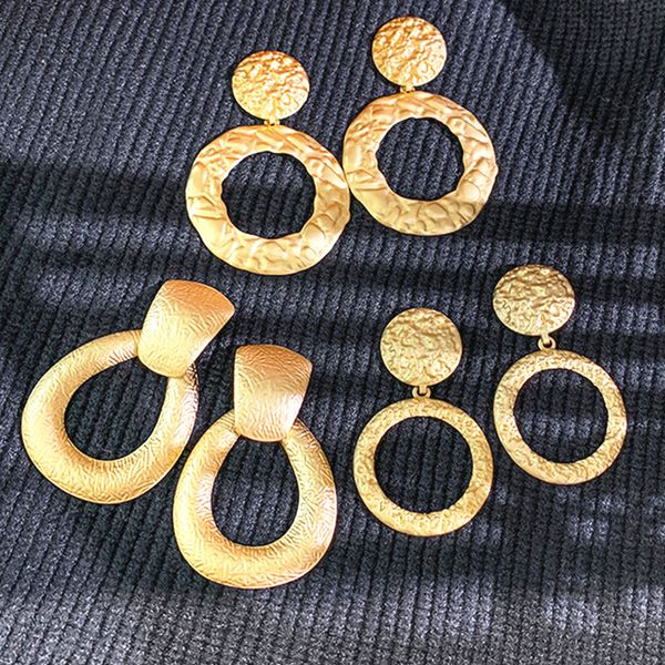 

gold color drop earrings 2019 new statement danger earring for women big party stud earring hyperbole irregular fashion eardrop, Silver