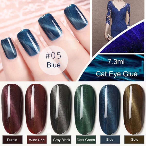 

aiboduo nail polish 6 colors wide cat eye variety wide line nail art polish lacquer varnish manicure art