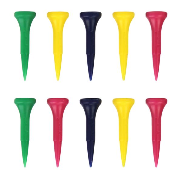 

10pcs plastic golf tees 40/60/80mm golf pin tee ball nail holder