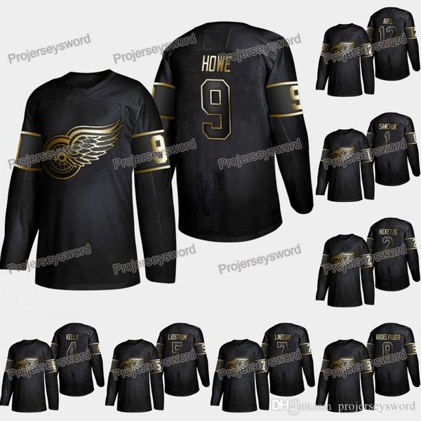 

Detroit Red Wings Gordie Howe 2019 Golden Edition Jersey Terry Sawchuk Joe Hicketts Red Kelly Nicklas Lidstrom Ted Lindsay Steve Yzerman
