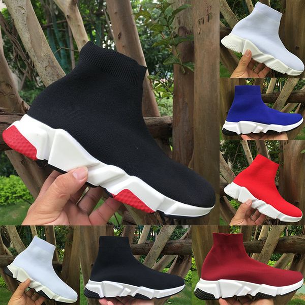 

топ париж роскошные дизайнерские скорости трейнер носок обуви мужчины женщины носок сапоги стрейч-трикотажа высокого топ свободного покроя б