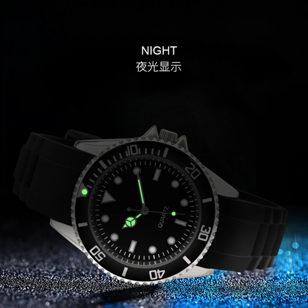 

new product rubber luminous watch 2019 fashion miyota quartz movement watch rotating men, Slivery;brown