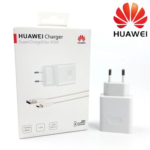 

huawei p30 pro fast charger original 40w 10v / 4a eu supercharge adapter usb 5a type c cable mate 20 10 pro honor magic 2 nova 5