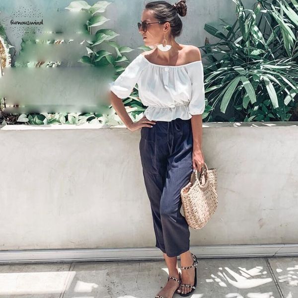 

summer shirts naranja crop cut peplum hem cute pink shirt women 2019 mujeres t, White