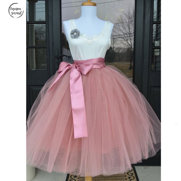 

мода saias 65см юбка 6layers тюль юбка плиссе пачка женщины лолита petticoat bridesmaids урожай midi юбка юп faldas, Black