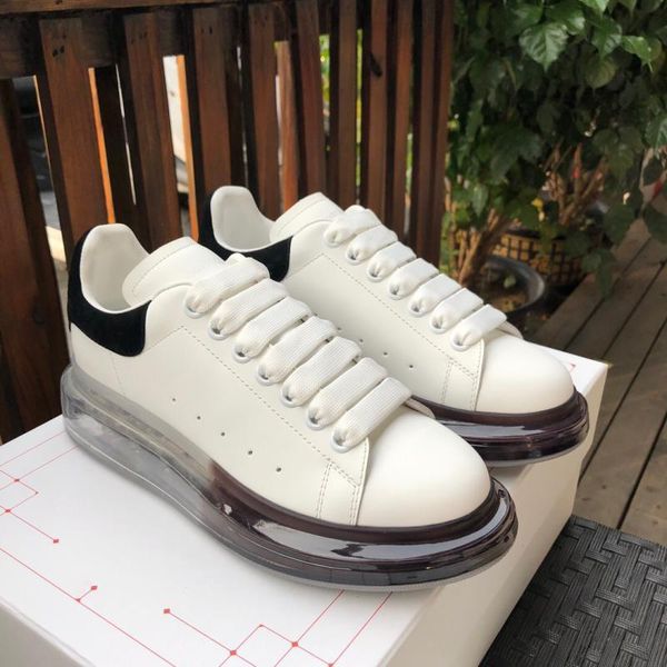 

designer shoes genuine leather sneaker luxury mens women fashion white leather platform shoes flat casual shoes xshfbcl, Black