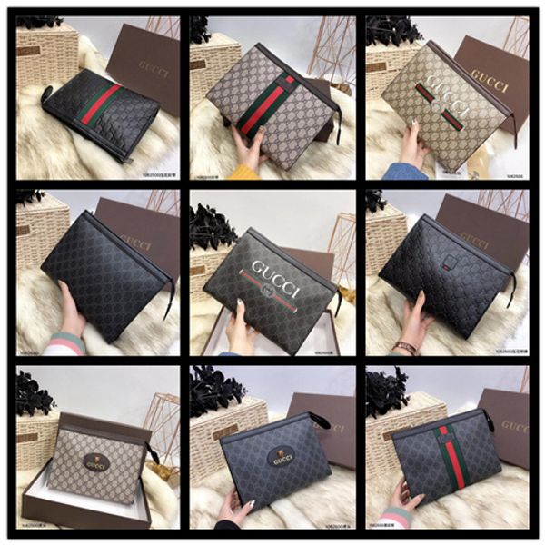 

fashion clutch bags brand designer wallet fashion handbags italian first layer calf leather clutch handmade purse 29x18x1cm #2742