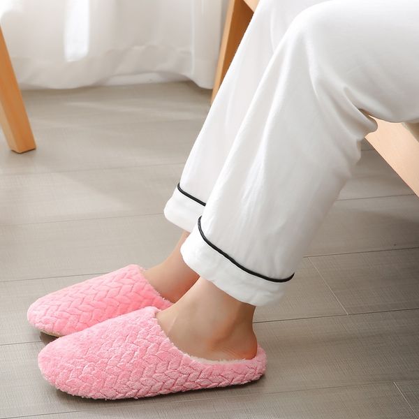 

women's shoes house slippers slip-on anti-skid casual shoes snow slipper female flat with soft sole snow slippers, Black