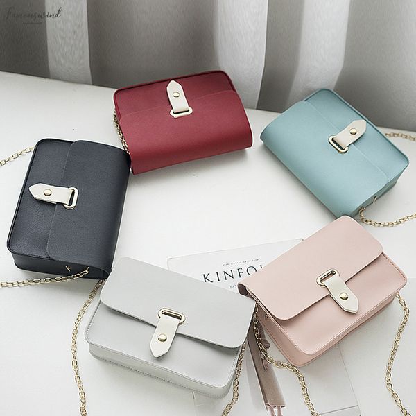 

new women messenger bags 2020 small solid female crossboby lock brand women handbags mini flap bag sac