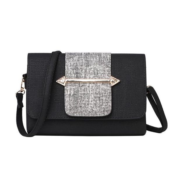 

contrast color leather crossbody bags for women 2020 travel handbag fashion simple shoulder messenger bag ladies cross body bag