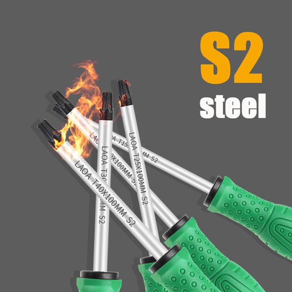 

laoa s2 alloy steel magnetic torx screwdriver internal hexagonal screwdriver t8/t10/t15/t20/t25/t30/t40