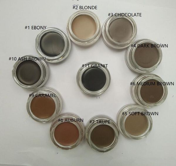 

11 color brand long la t pomade medium brown waterproof makeup eyebrow 4g blonde chocolate dark brown ebony auburn medium brown talpe