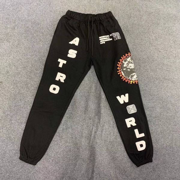 

new jack festival world globe sweatpants for women men astroworld pants joggers pants casual work fashion designer brand sweatpants, Black