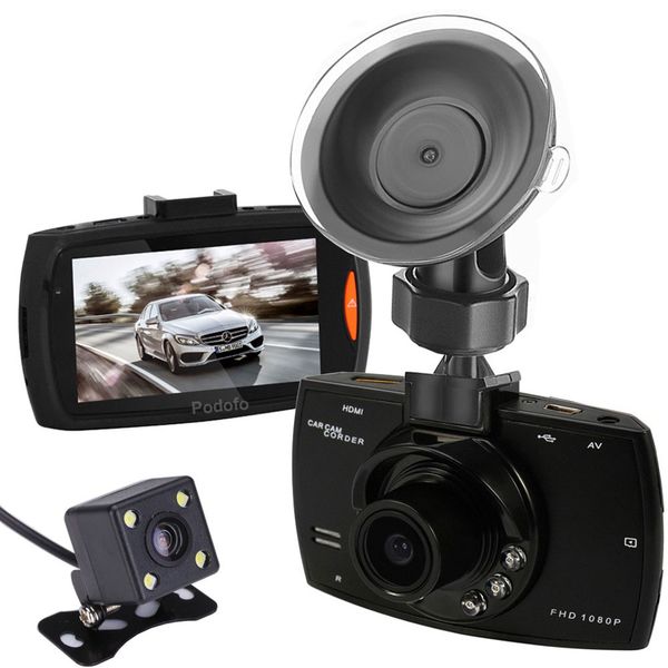 

full hd 1080p dash cam car dvr dual lens camera video recorder auto registrator with backup rear view camera night vision dvrs