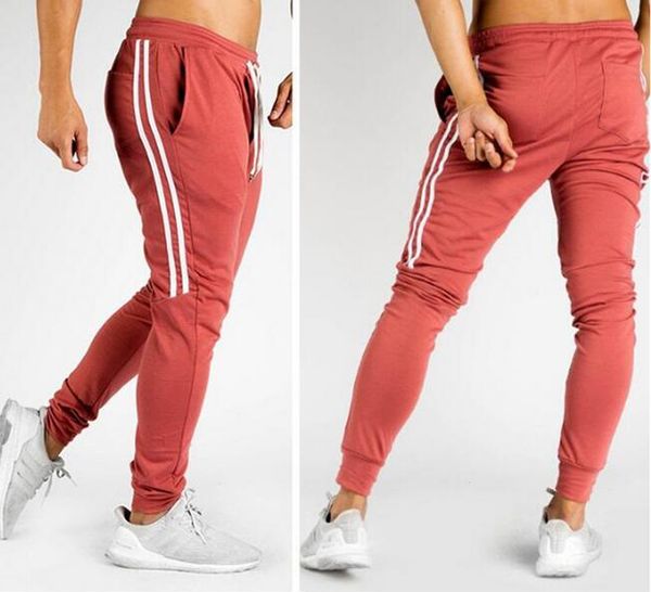 

new men's hip hop sweatpants fitness joggers 2020 spring male side stripe high street hip long trousers harem pants sweatpant, Black