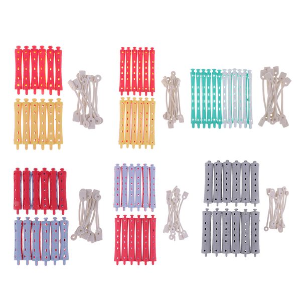 

72 pieces professional plastic perming rods waves bangs pin curls perm rollers