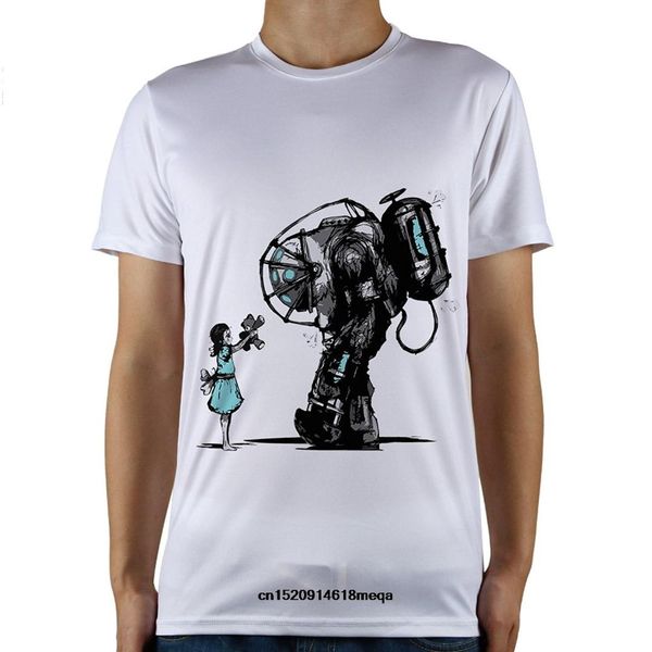 

енника bioshock big daddy мђжка мода o обѬазнм вѬезом  коѬоким Ѭђкавом ђболка м, White;black