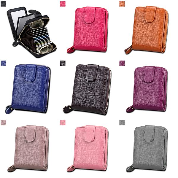 

оригинальные кожаные кошельки на молнии унисекс натуральная кожа короткие орган бумажник кредитной карты слот держатель нутряной слот карман, Red;black