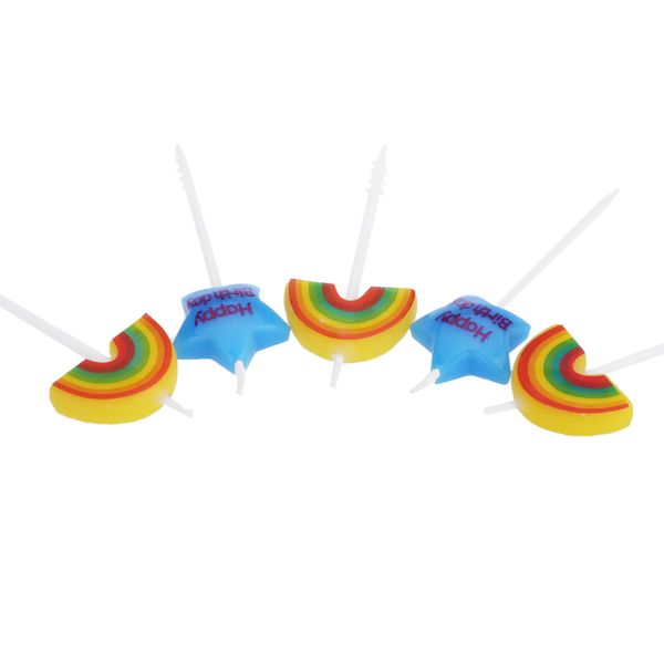 

3 stye happy birthday party candles colorful cartoon birthday cake candles happy birthday party baking decorations