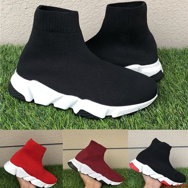 

speed trainer triple black white mens paris casual sock shoes red prune royal gery men women outdoor designer trainers quality