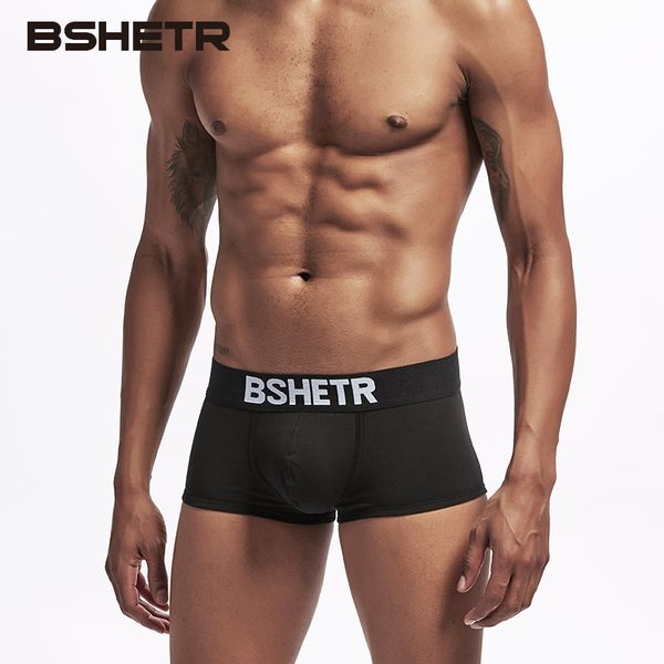 

bshetr new solid underwear men's cotton boxer men panties men underwear calzones cueca male boxer homme boxer shorts, Black;white