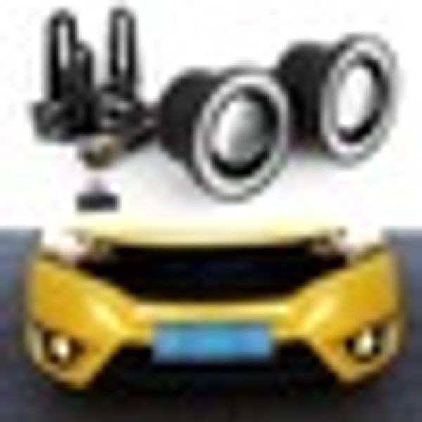 

2x 3.5'' white led halo ring angel eyes driving projector fog light cob drl lamp