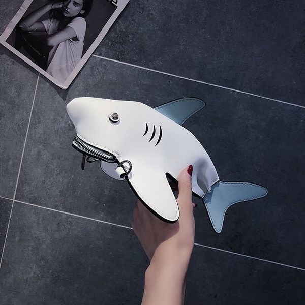 

hbp shark shape personality gift shoulder bag unicorn handbag ladies purse cartoon crossbody messenger bag 4 colors