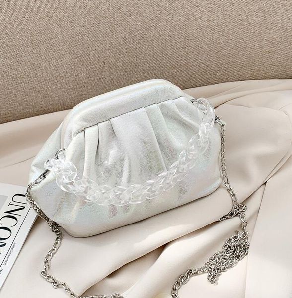 

new style laser cloud bag women small hobos chain bag beach shoulder bags girls new fashion cross body