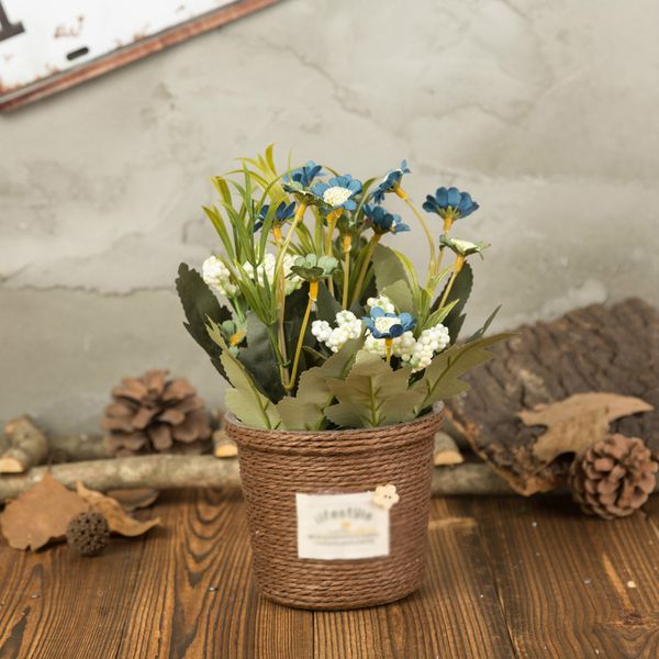 

potted artificial plant plastic plant flower vintage rural style l restaurant decoration