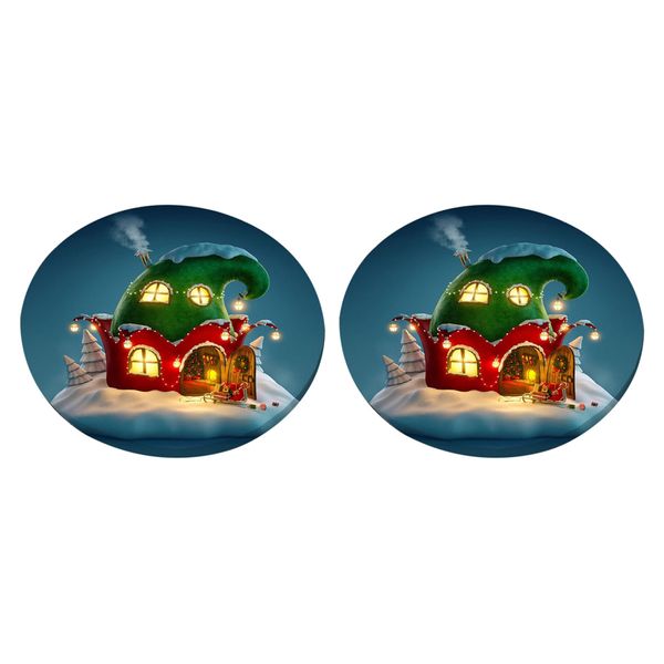 

2 pcs polyester table cover christmas home decoration tablecloth reusable