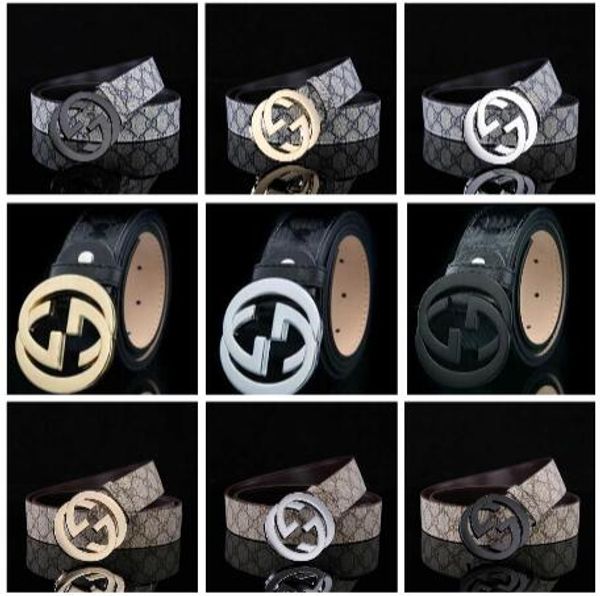 

Оптовая классический мужской кожаный ремень дизайн двойной буквы меди пряжки пояса способа, мужчин и женщин роскошный кожаный ремень 20color 105-125cm