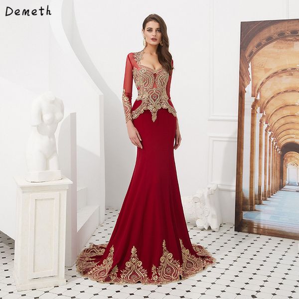 

dubai burgundy evening dresses with wrap long sleeve satin gold lace appliqued evening gowns illusion party gowns, White;black
