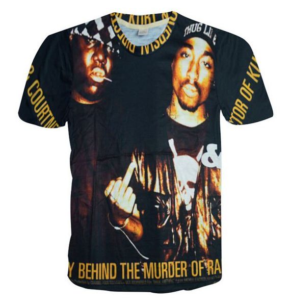 

tupac новая мода роскошный дизайнер мужчины s футболка летний стиль biggie small tu женщин и мужчин хип-хоп оригинальный дом плюс, White;black