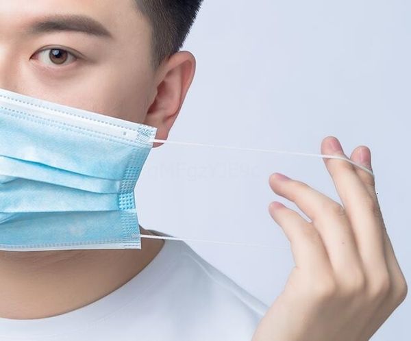 

wholesale face masks blue 3 layers non sleep mask woven nose er mouth masks fog dust pm2.5 dustproof mask