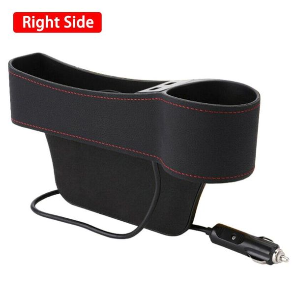

accessories car seat gap organizer storage box pu leather auto seat crevice side slit stoweing and tidying key phone cups holder