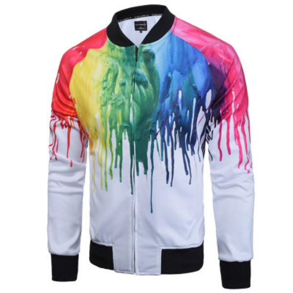 

streetwear baseball bomber 3d print warm jacket men's clothing harajuku style 2018 winter casual coats plus size 3xl, Black;brown