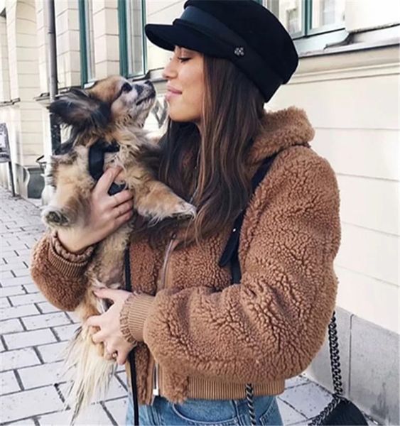 

women clothes 2019 european and american zipper winter jacket women winter coat veste femme manteau femme, Black