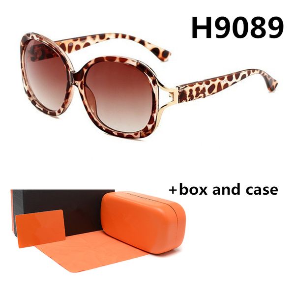 

ladies uv-resistant frame designer high-end large women sunglasses men and 9089 retro eyeglasses new glasses box with, White;black