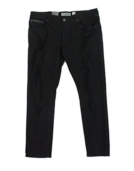 

i-n-c mens faux leather trim skinny fit jeans, Blue