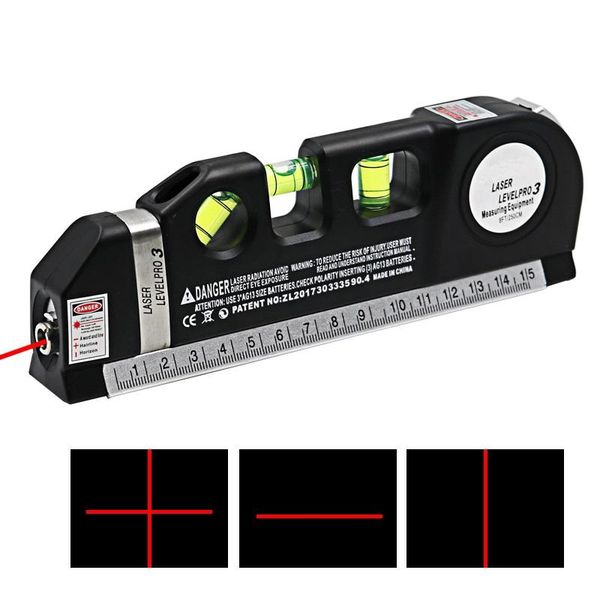

multipurpose level laser horizon vertical measure tape aligner bubbles ruler