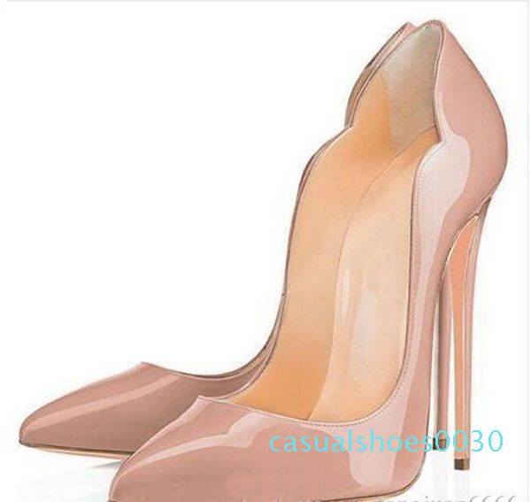 

red bottom platform pumps black patent leather pointy toe high heels luxury red bottom women dress shoe c30